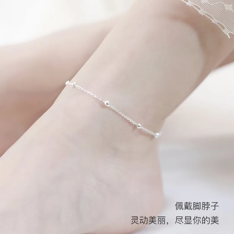 1. gioielli - Cavigliera estiva in argento sterling 925