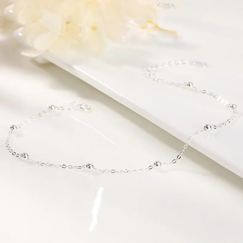 1. gioielli - Cavigliera estiva in argento sterling 925