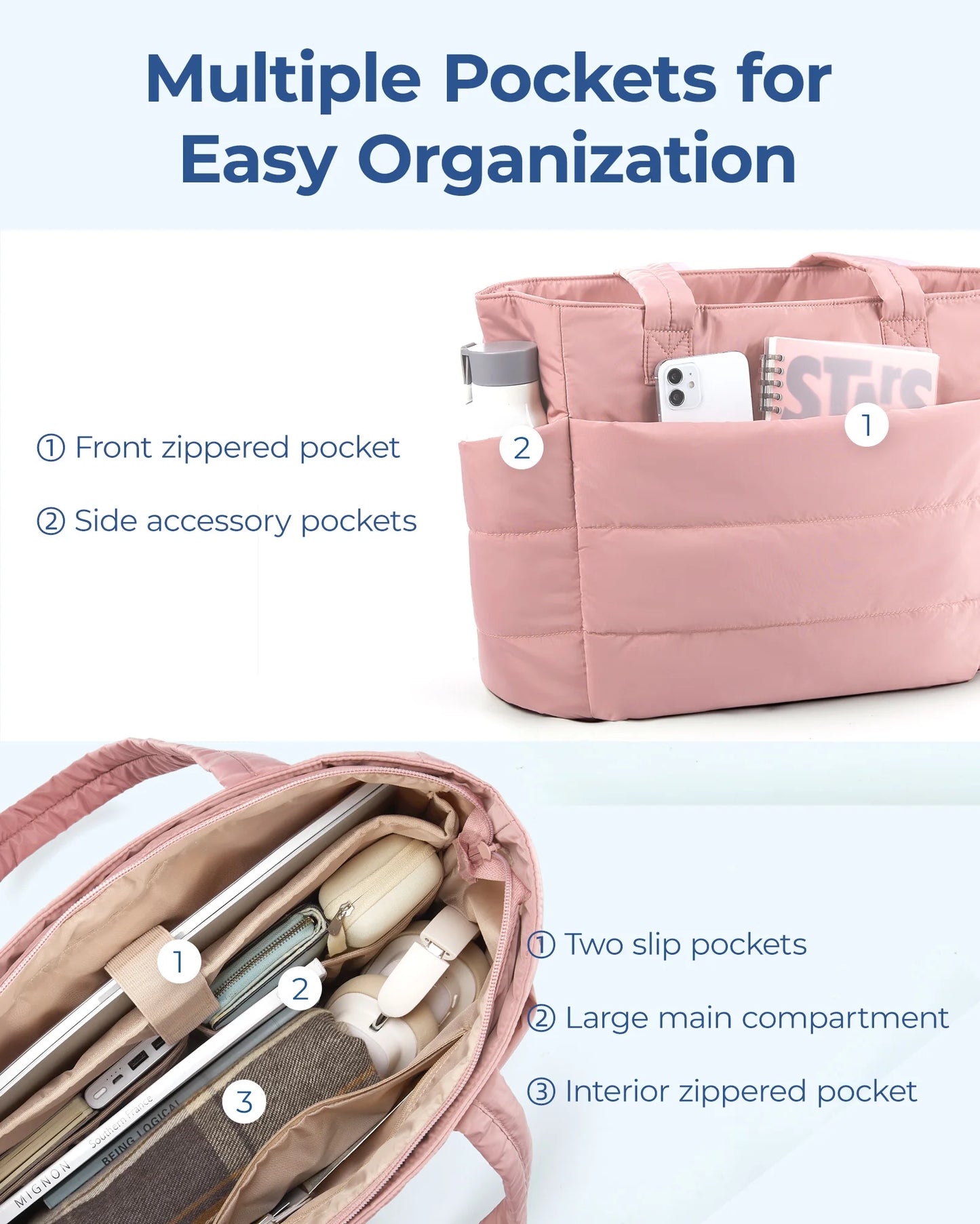 5. accessori - Borsa multifunzionale trapuntata alta capacità