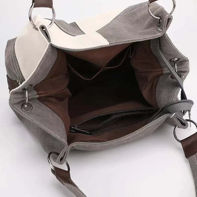 5. accessori - Borsa da donna in tela di grande capacità